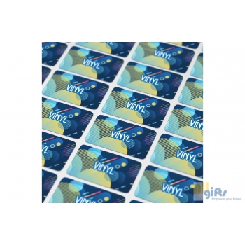 Afbeelding van relatiegeschenk:Vinyl Sticker Rechthoek 30x15mm