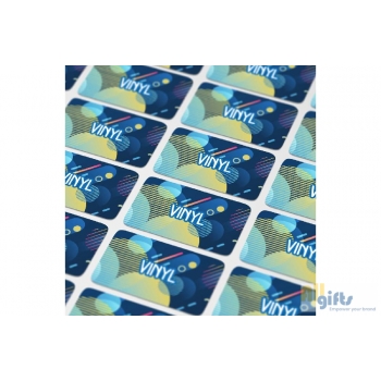 Afbeelding van relatiegeschenk:Vinyl Sticker Rechthoek 60x25mm