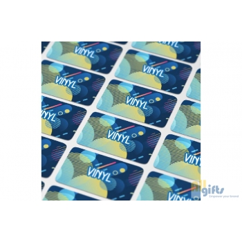 Afbeelding van relatiegeschenk:Vinyl Sticker Rechthoek 80x25mm