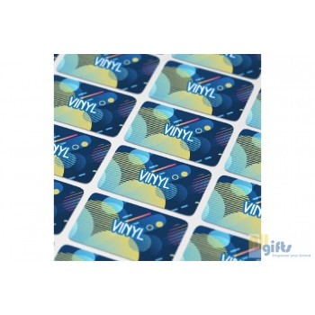 Afbeelding van relatiegeschenk:Vinyl Sticker Rechthoek 100x30mm