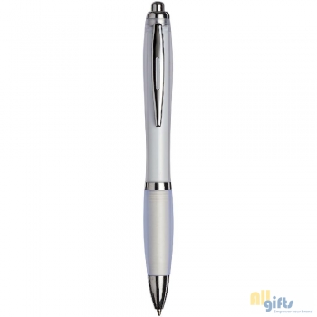 Afbeelding van relatiegeschenk:Curvy ballpoint pen with frosted barrel and grip