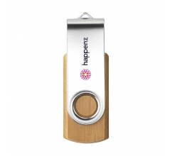 USB Twist Bamboo 16 GB bedrukken