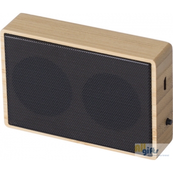 Afbeelding van relatiegeschenk:Bamboe draadloze speaker Fox