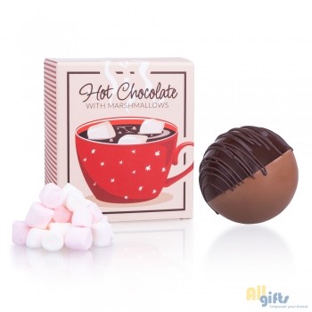 Afbeelding van relatiegeschenk:Chocoladebal met marshmallows Warme chocolademelk