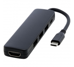 Loop RCS gerecyclede plastic multimedia-adapter USB 2.0-3.0 met HDMI-poort bedrukken