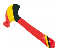 Opblaasbare Hamer België Zwart-Geel-Rood bedrukken