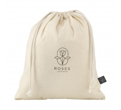 Gift Pouch Naturel GRS Recycled Cotton (150 g/m²) M bedrukken